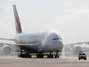 A380 � recebido com jatos d'�gua em aeroporto de Manchester. Foto: AP