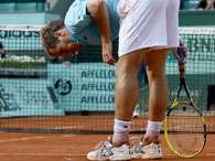 Gasquet vomita no meio da partida com o russo Grigor Dimitrov. Foto: AFP