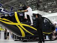 A HeliRussia 2012 come�a nesta quinta-feira com um dia especial dedicado aos helic�pteros russos. Foto: AFP