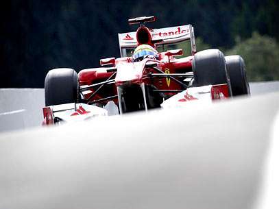 Chuva definiu o grid nos momentos finais do treino. Foto: AFP