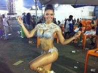 Graciella marcou estreia no Carnaval paulista durante o ensaio t�cnico da Acad�micos do Tucuruvi. Foto: Divulga��o