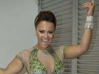 Vivi Ara�jo no ensaio da Mancha Verde. Foto: Agnews