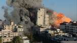 O momento em que prédio em Gaza é bombardeado durante transmissão ao vivo da BBC
