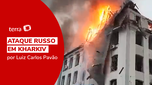 Parte de prédio desaba em Kharkiv após ataque russo
