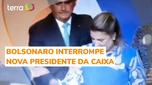 Bolsonaro interrompe presidente da Caixa para que ela use Bic