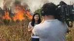 'Tivemos que correr do fogo': avanço de chamas em Rondônia surpreende equipe da BBC