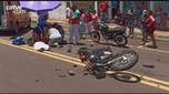 Dois motociclistas ficam feridos em acidente de trânsito no Jardim Europa em Toledo