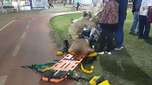 Mulher de 25 anos fica ferida em acidente entre patinete elétrico e duas bicicletas no Centro de Cascavel