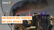  Incêndio atinge prédio comercial na região central de SP