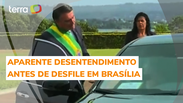 TV flagra aparente discussão entre Bolsonaro e Michelle antes de desfile em Brasília