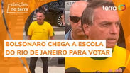 Bolsonaro chega a escola do Rio de Janeiro para votar
