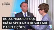 Bolsonaro afirma que irá respeitar o resultado das eleições