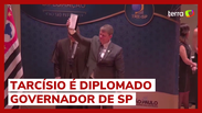 Sob muitos aplausos, Tarcísio de Freitas é diplomado governador de SP