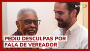 Governador do RS se desculpa com Gilberto Gil por fala de vereador sobre baianos