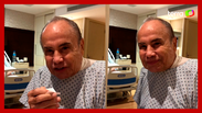In the hospital, Stenio Garcia records a message for fans and thanks for the prayers