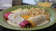 Colorful and healthy pancake dough
