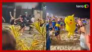 Festa e confusão: torcedores do Boca invadem o RJ
