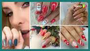 Christmas nail art ranges from Santa Claus to typical colors