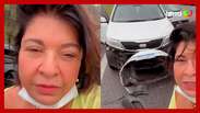 Roberta Miranda sofre acidente de carro e mostra destruição: 'Realmente é Deus'