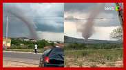 Tornado com ventos de até 117 Km/h destelha casas e assusta moradores em Alagoas