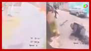The police officers are almost hit by a grenade thrown by the criminals at RJ