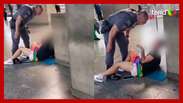 Mulher é agredida por policial militar na estação da Luz, em SP