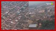 Imagens aéreas mostram enorme devastação em cidade no Rio Grande do Sul