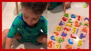 Gabi Brandt mostra filho de 3 anos falando alfabeto árabe: 'Aprendeu tudo sozinho'