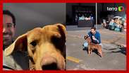 The SBT presenter adopts a dog that hugged his leg in Rio Grande do Sul