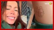 Anitta explica significado de nova tatuagem: 'Tem gente que não gosta'