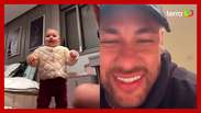 Neymar compartilha vídeo emocionado ao assistir primeiros passos de Mavie