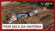 Rio Negro atinge menor nível em 122 anos em meio a seca histórica