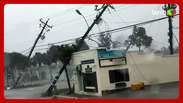 Tempestade antecede chegada do furac&atilde;o Milton com fortes ventos e destro&ccedil;os