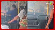Celular explode no bolso de passageira dentro de ônibus