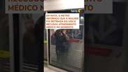 Mulher fica presa entre porta de segurança e vagão no Metrô de São Paulo #shorts