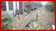 Imagens a&eacute;reas mostram concentra&ccedil;&atilde;o de bolsonaristas em ato por anistia na Avenida Paulista