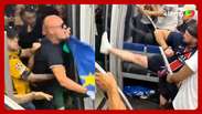 Torcedores do PSG e da Inter de Milão trocam socos e chutes no metrô antes da final da Champions