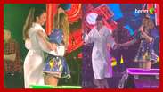 Ivete Sangalo surpreende e canta de roupão com Solange Almeida no São João de Caruaru