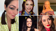 Capriche na make de Festa Junina com coração e bandeirinhas