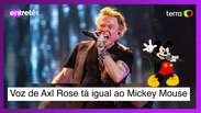 Voz de Axl Rose tá igual do Mickey Mouse, reclamam fãs do Guns