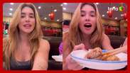 Virginia prova cérebro em restaurante na China e choca fãs: 'Textura estranha'