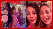 Paolla Oliveira e Taís Araújo caem no samba e brincam após duelo em remake de 'Vale Tudo'