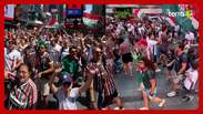Torcida do Fluminense faz festa em avenida famosa de Nova York