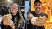 Pastel de carne com a&ccedil;&uacute;car faz sucesso e desperta curiosidade no S&atilde;o Jo&atilde;o de Campina Grande