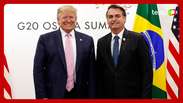 Bolsonaro agradece apoio de Trump e diz que presidente dos EUA foi 'implacavelmente perseguido'
