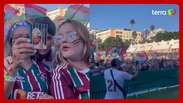 Oração para João Paulo II e otimismo: torcida do Fluminense se reúne nas Laranjeiras para a semi do Mundial