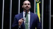 Eduardo Bolsonaro publica críticas após Tarcísio dizer que SP perderá empregos por tarifaço de Trump
