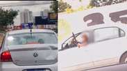 Motorista aponta facão e ameaça mulher em outro carro enquanto dirigia no DF