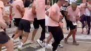 Bell Marques passa mal durante corrida em Fortaleza e precisa ser amparado: 'Estômago ficou ruim'