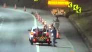 The man is arrested for stealing 35 reporting cones on the Tamoios motorway
